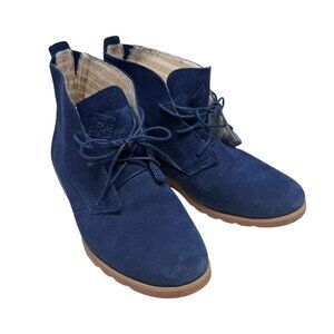 Reef Navy Blue Suede Desert Chukka Boots - Size 7 - Like New!